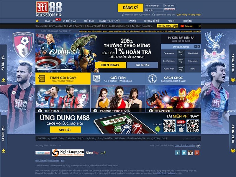 Chơi tại sòng bạc trực tuyến M88