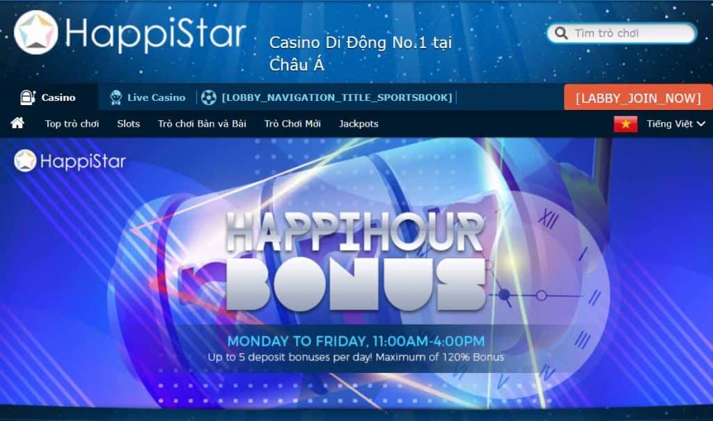 Sòng bạc trực tuyến HappiStar