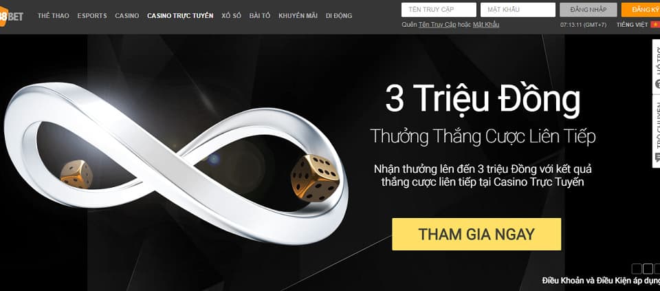 Danh sách những khuyến mãi casino hấp dẫn tại nhà cái 188bet
