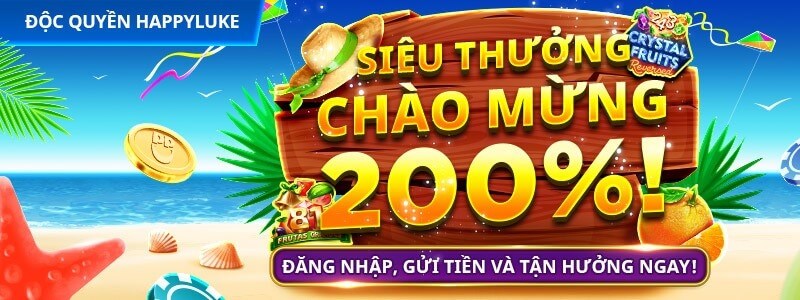 Các loại tiền thưởng sòng bạc Happyluke