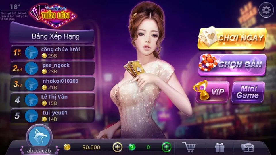 đãi tiến lên online