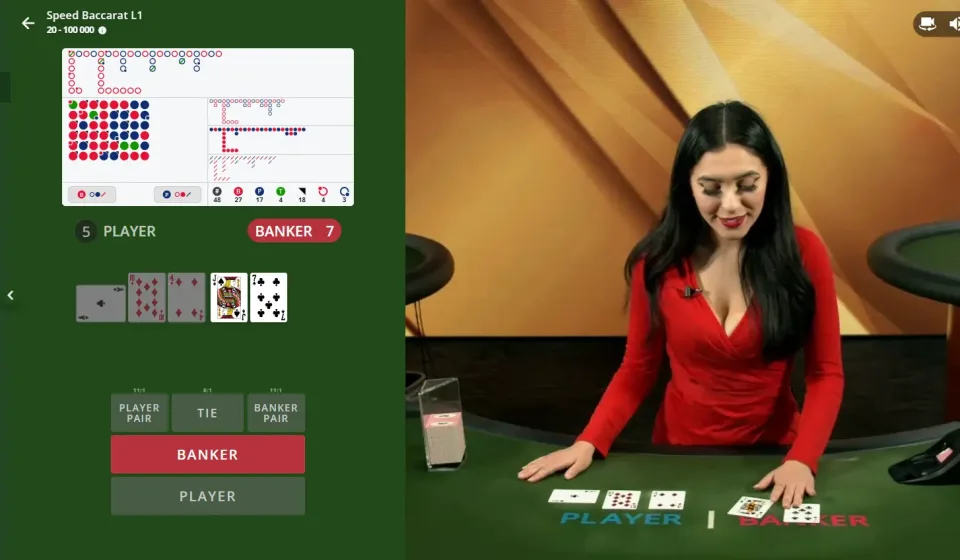 Banker hay Player baccarat Live Casino House