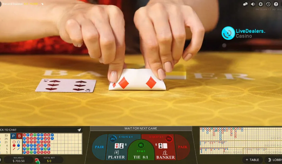 Squeeze baccarat Live Casino House